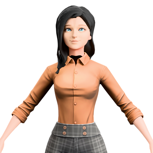Gal, an avatar built with the creator